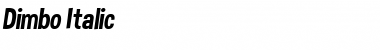 Download Dimbo Italic Font Title Preview