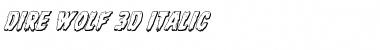 Download Dire Wolf 3D Italic Italic Font Title Preview