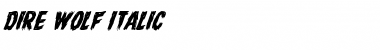 Download Dire Wolf Italic Italic Font Title Preview