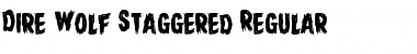 Download Dire Wolf Staggered Regular Font Title Preview