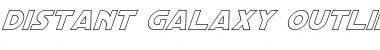 Download Distant Galaxy Outline Italic Font Title Preview