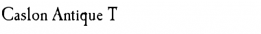 Download Caslon Antique T Regular Font Title Preview