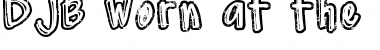 Download DJB Worn at the Knees Regular Font Title Preview