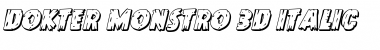 Download Dokter Monstro 3D Italic Italic Font Title Preview