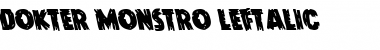 Download Dokter Monstro Leftalic Italic Font Title Preview
