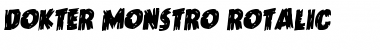 Download Dokter Monstro Rotalic Italic Font Title Preview