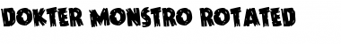 Download Dokter Monstro Rotated Regular Font Title Preview
