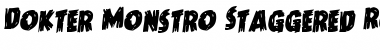 Download Dokter Monstro Staggered Rotalic Italic Font Title Preview