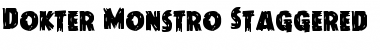 Download Dokter Monstro Staggered Regular Font Title Preview
