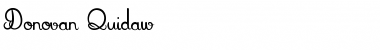 Download Donovan Quidaw Regular Font Title Preview