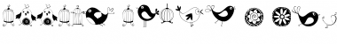 Download DOODLE DINGS 1 Birds Cages Regular Font Title Preview