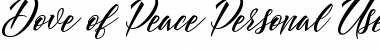 Download Dove of Peace Personal Use Regular Font Title Preview
