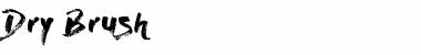 Download Dry Brush Regular Font Title Preview