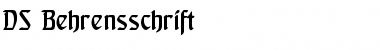 Download DS Behrensschrift Regular Font Title Preview