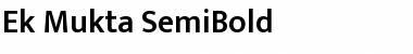 Download Ek Mukta SemiBold Font Title Preview