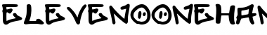 Download elevenoone hand1 Font Title Preview
