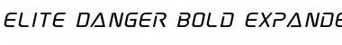 Download Elite Danger Bold Expanded Italic Bold Expanded Italic Font Title Preview