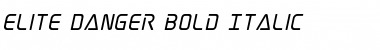 Download Elite Danger Bold Italic Font
