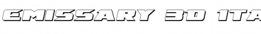 Download Emissary 3D Italic Italic Font Title Preview