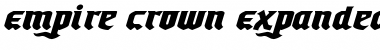 Download Empire Crown Expanded Italic Expanded Italic Font Title Preview