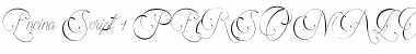 Download Encina Script 1 PERSONAL USE Regular Font Title Preview