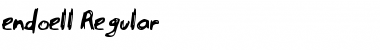 Download endoell Regular Font Title Preview