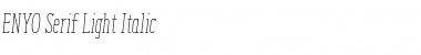 Download ENYO Serif Light Italic Light Italic Font Title Preview