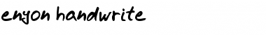 Download enyon handwrite Regular Font Title Preview