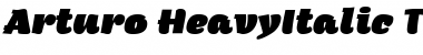 Download Arturo Trial Heavy Italic Font Title Preview