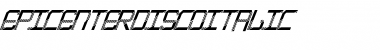 Download EpicenterDiscoItalic Regular Font Title Preview