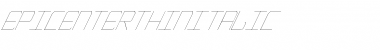 Download EpicenterThinItalic Regular Font Title Preview