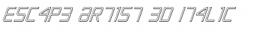 Download Escape Artist 3D Italic Italic Font Title Preview