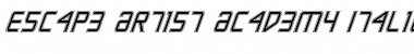 Download Escape Artist Academy Italic Italic Font Title Preview