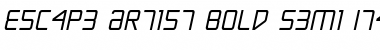 Download Escape Artist Bold Semi-Italic Bold Semi-Italic Font Title Preview