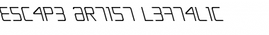 Download Escape Artist Leftalic Italic Font Title Preview