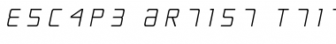 Download Escape Artist Ttitle Semi-Italic Semi-Italic Font Title Preview