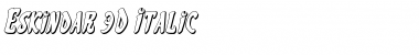 Download Eskindar 3D Italic Italic Font Title Preview
