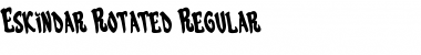 Download Eskindar Rotated Regular Font Title Preview