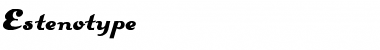Download Estenotype Regular Font Title Preview