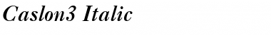 Download Caslon3 RomanItalic Font Title Preview