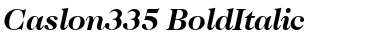 Download Caslon335 BoldItalic Font Title Preview