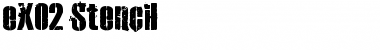 Download eXO2 Stencil Regular Font Title Preview