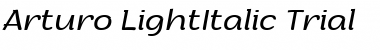 Download Arturo Trial Light Italic Font Title Preview