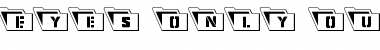 Download Eyes Only Outline Leftalic Outline Italic Font Title Preview