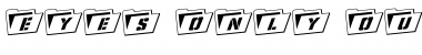 Download Eyes Only Outline Rotalic Outline Italic Font Title Preview