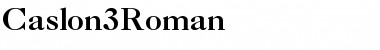Download Caslon3Roman Roman Font Title Preview