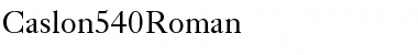 Download Caslon540Roman Roman Font Title Preview