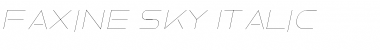 Download Faxine Sky Italic Font Title Preview