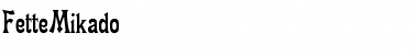 Download Fette Mikado Regular Font Title Preview
