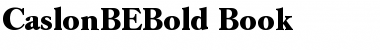 Download CaslonBEBold-Book Book Font Title Preview